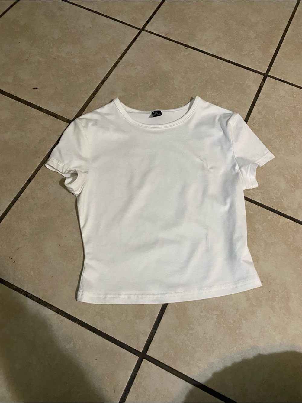 SHEIN White Short Sleeve Crewneck Tee